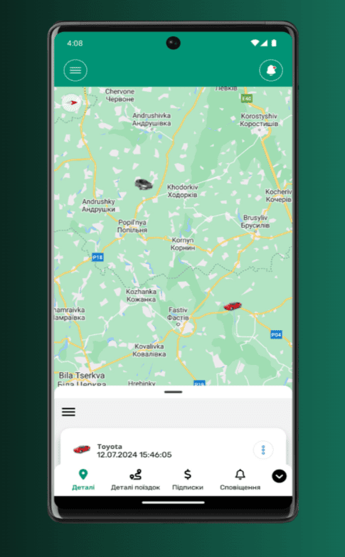 Картка ТЗ з іконками
